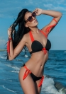 SOUTIEN-GORGE ( noir/ orange )